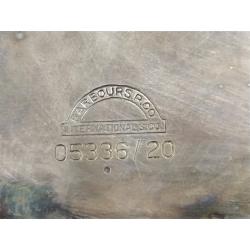 THREE BARBOUR SILVER COMPANY SILVER PLATED GRAPE MOTIF SERVERS