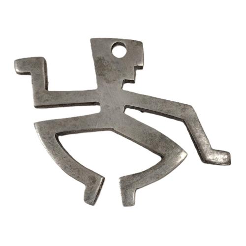 1980'S GLEN YANK STYLE ALUMINUM BROOCH