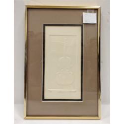 FRAMED EMBOSSED VIOLIN INTAGLIO