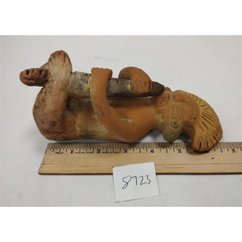 SOUTH AMERICAN CLAY MUSICIAN FIGURE
