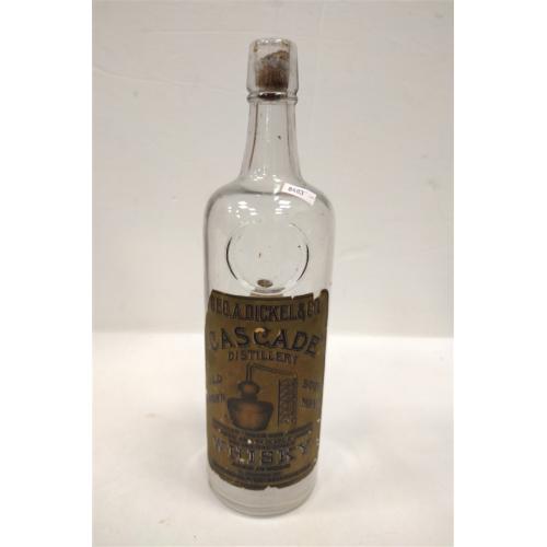 ANTIQUE WISKEY BOTTLE WITH LABEL AND CORK