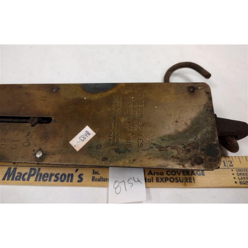 DETECTO HANGING 100lb SCALE No. 4100, AND SMALL 24 LB SCALE