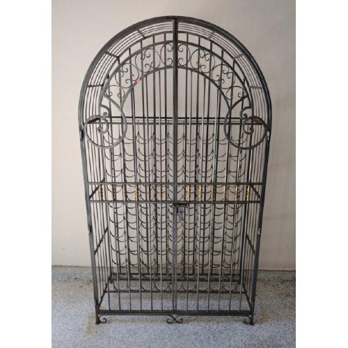 WROUGHT IRON WINE CAGE