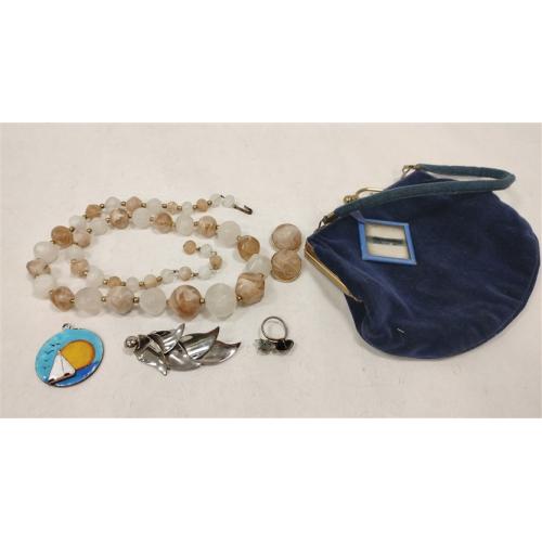 VINTAGE HANDBAG AND COSTUME JEWELRY