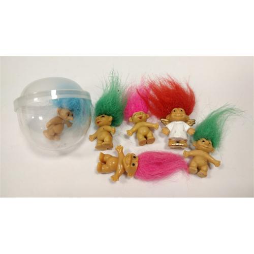 SIX MINI TROLL DOLLS