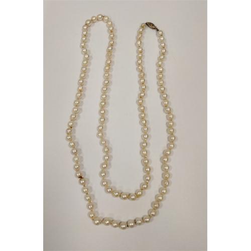 SINGLE STRAND PEARL NECKLACE