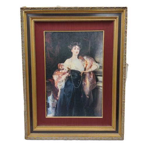 TEXTURED PHOTOLITHOGRAPH PRINT ON PANEL OF LADY HELEN VINCENT