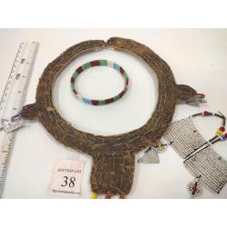 AFRICAN MAASAI NECKLACE AND EARRINGS SET