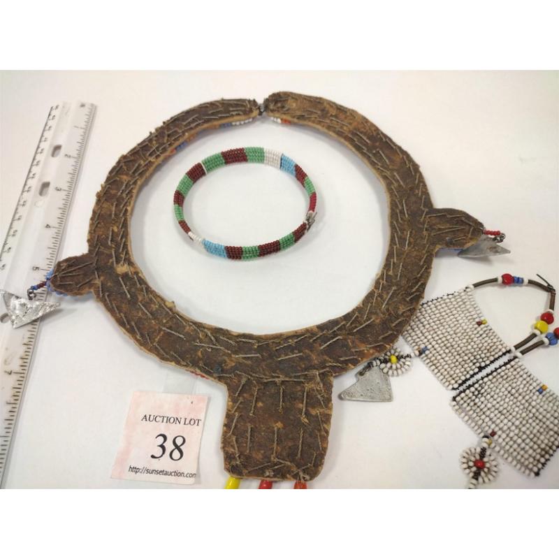 AFRICAN MAASAI NECKLACE AND EARRINGS SET