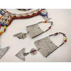 AFRICAN MAASAI NECKLACE AND EARRINGS SET