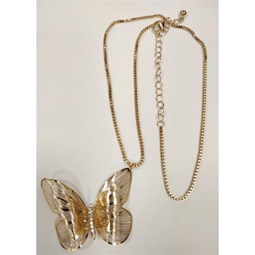 BUTTERFLY PENDANT WITH RHINESTONES