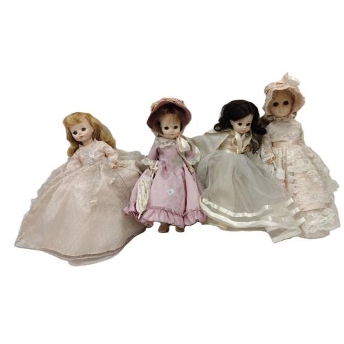 FOUR MADAME ALEXANDER 12" DOLLS