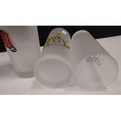 FOUR VINTAGE DARLINGTON FRANCE HOLIDAY TUMBLERS