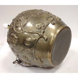 RELIEF BRASS TABLE LAMP, NO SHADE