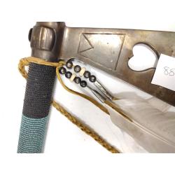 NATIVE AMERCIAN BEADED HATCHET & CLUB, CONTEMPORARY