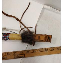 NATIVE AMERICAN CONTEMPORARY BEADED DANCE STICK