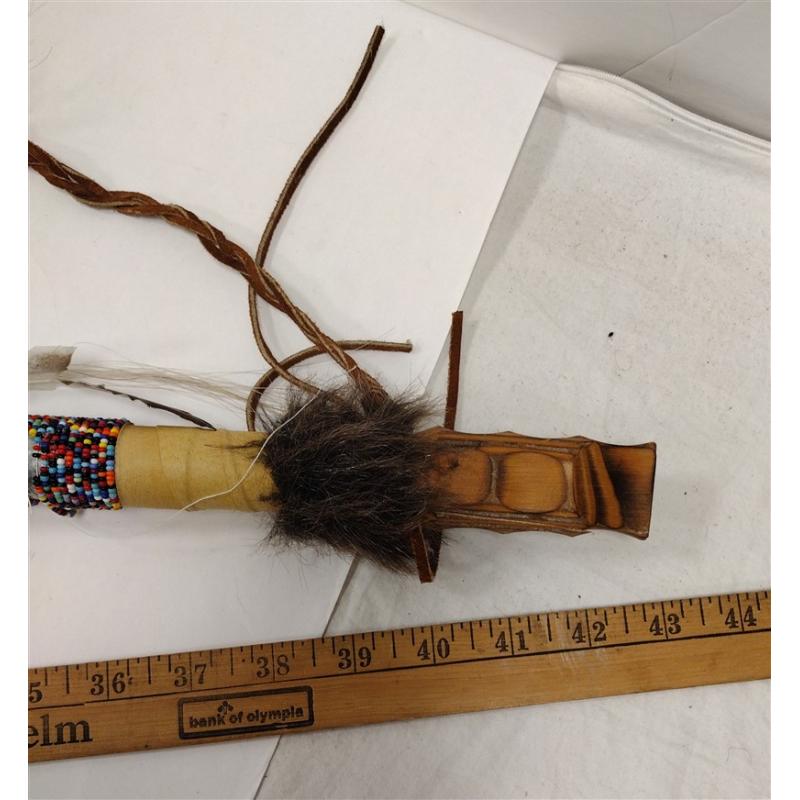 NATIVE AMERICAN CONTEMPORARY BEADED DANCE STICK