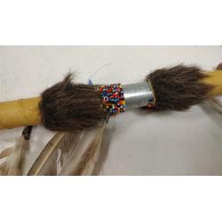 NATIVE AMERICAN CONTEMPORARY BEADED DANCE STICK