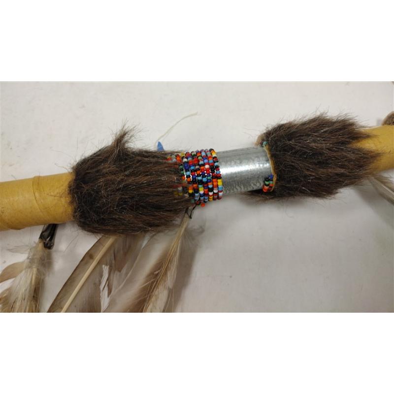 NATIVE AMERICAN CONTEMPORARY BEADED DANCE STICK