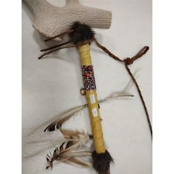 NATIVE AMERICAN CONTEMPORARY BEADED DANCE STICK