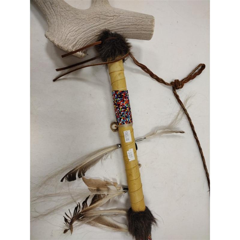 NATIVE AMERICAN CONTEMPORARY BEADED DANCE STICK