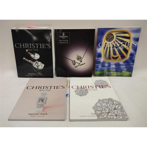 FOUR CHRISTIE'S JEWELRY AUCTION CATALOGS