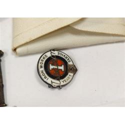 ANTIQUE LOCKET, BADGES, PINS