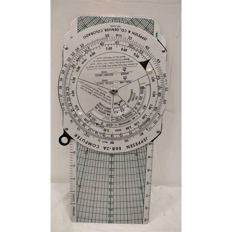 JEPPESEN E6B-2A COMPUTER 3-WAY SLIDE WITH CASE