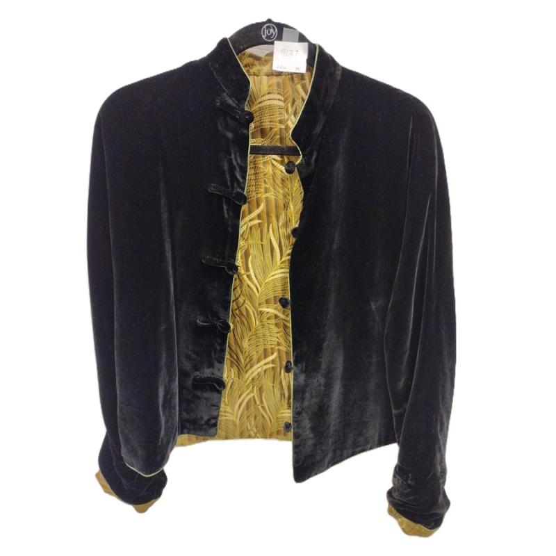 LADIES REVERSIBLE VELVET & SILK JACKET SIZE MEDIUM
