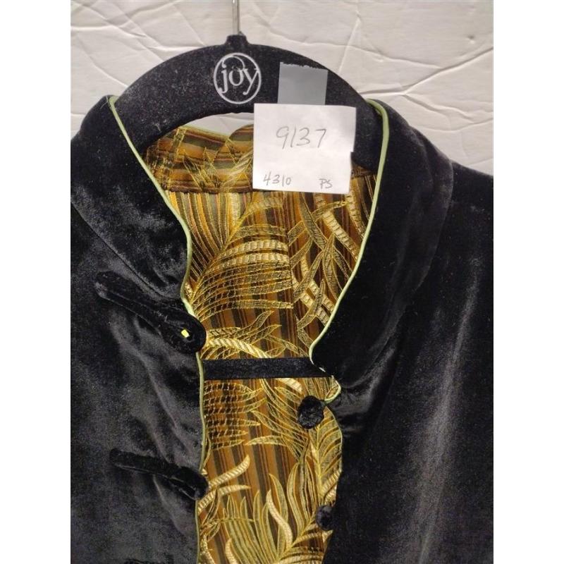 LADIES REVERSIBLE VELVET & SILK JACKET SIZE MEDIUM