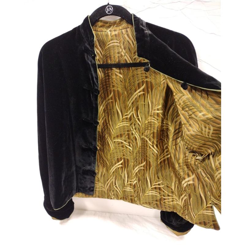 LADIES REVERSIBLE VELVET & SILK JACKET SIZE MEDIUM