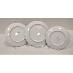 THREE HAND PAINTED PORCELAIN PLATES