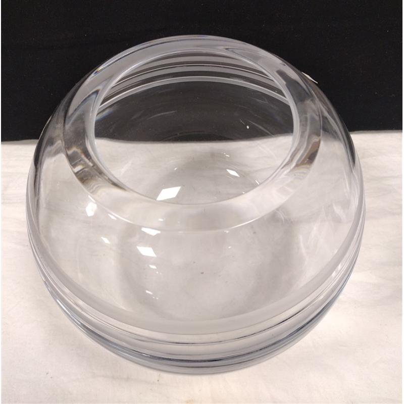 CLEAR KATE SPADE HEAVY CUT GLASS VASE