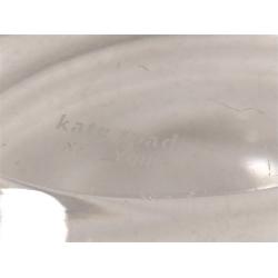 CLEAR KATE SPADE HEAVY CUT GLASS VASE