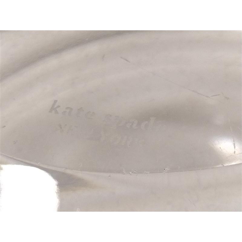 CLEAR KATE SPADE HEAVY CUT GLASS VASE