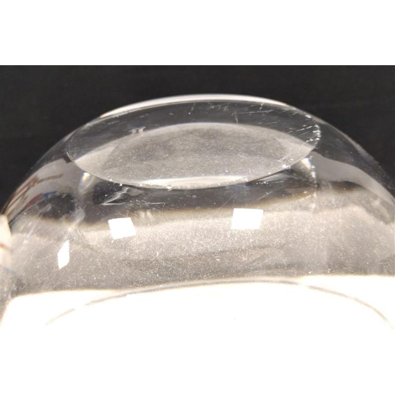 CLEAR KATE SPADE HEAVY CUT GLASS VASE