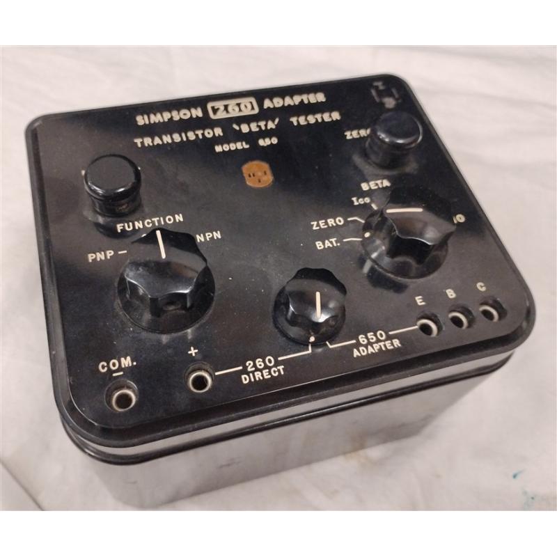 SIMPSON 260 ADAPTER TRANSISTOR BETA TESTER