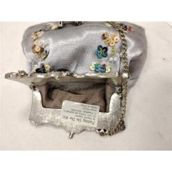 PUTTING ON THE RITZ MINI JEWELED AND SEQUINED HANDBAG
