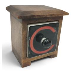MADHU GILL WOOD BOX WITH PULL OUT PORCELAIN DRAWER