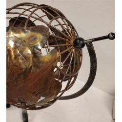 WROUGHT IRON & TIN WORLD GLOBE