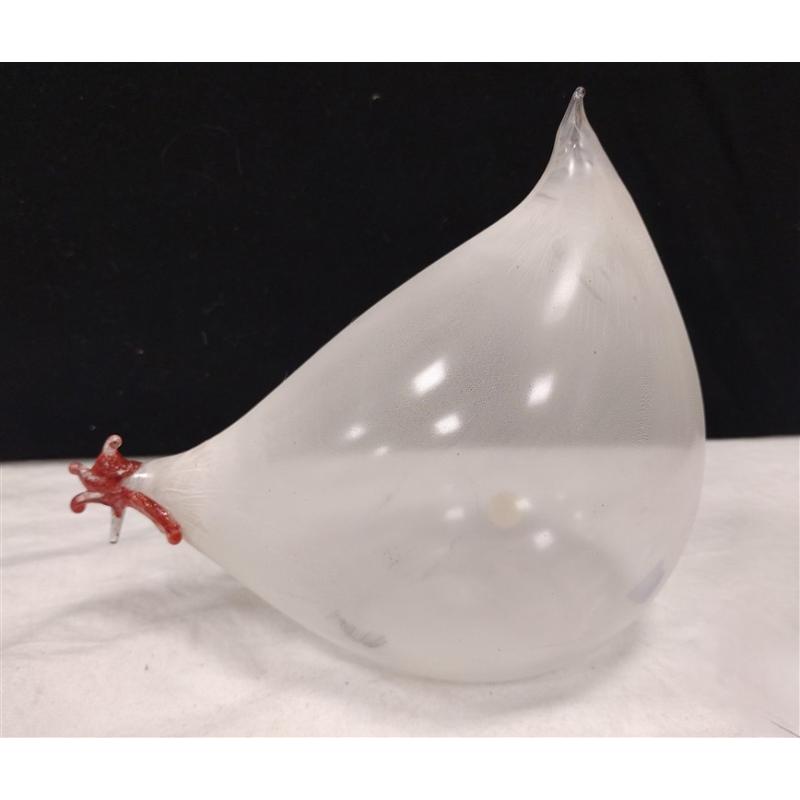 BURRI OF SWITZERLAND GLASS CHICKEN