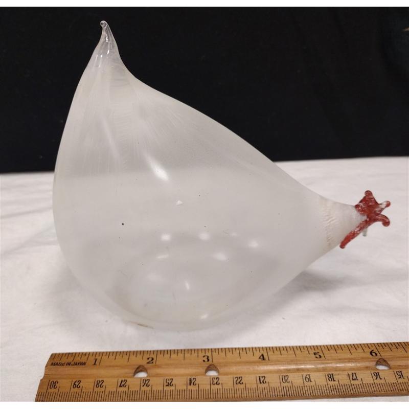 BURRI OF SWITZERLAND GLASS CHICKEN