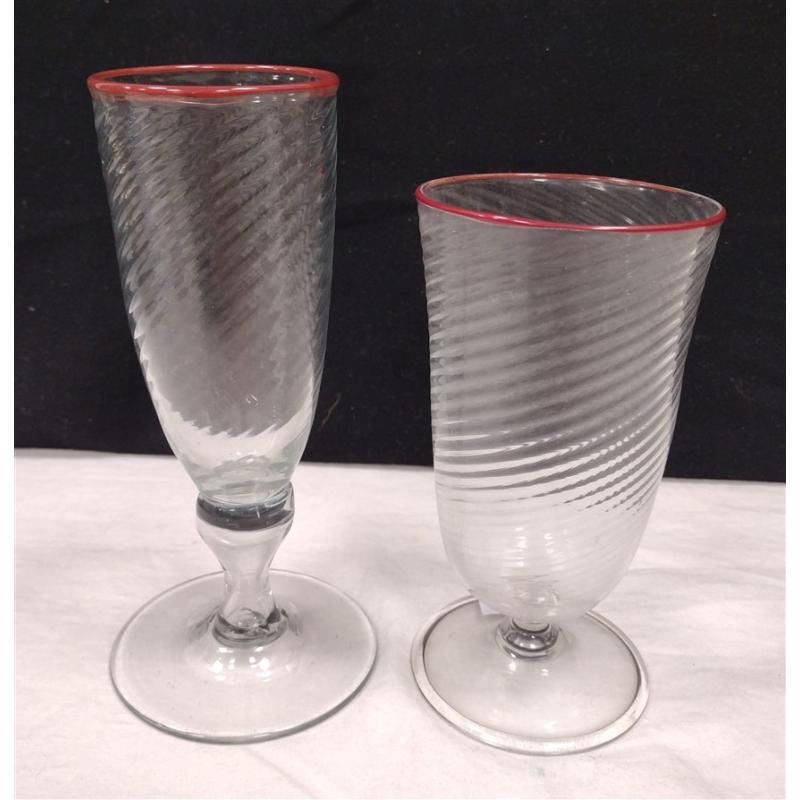 TWO ITALIAN GOBLETS ATTRIBUTED TO DANTE MARIONI