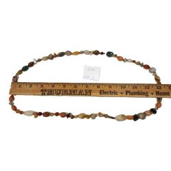 VINTAGE NECKLACE, POLISHED AGATES & GEMSTONES
