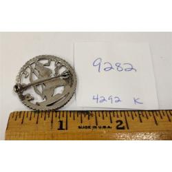 VINTAGE METAL ULLER ULLR SKI GOOD LUCK PIN