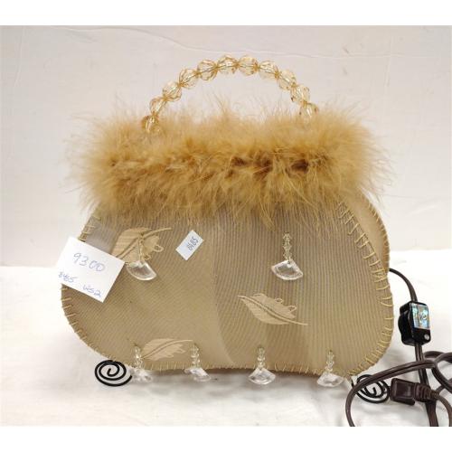 CONTEMPORARY DECORATED PURSE FORM TABLE LAMP