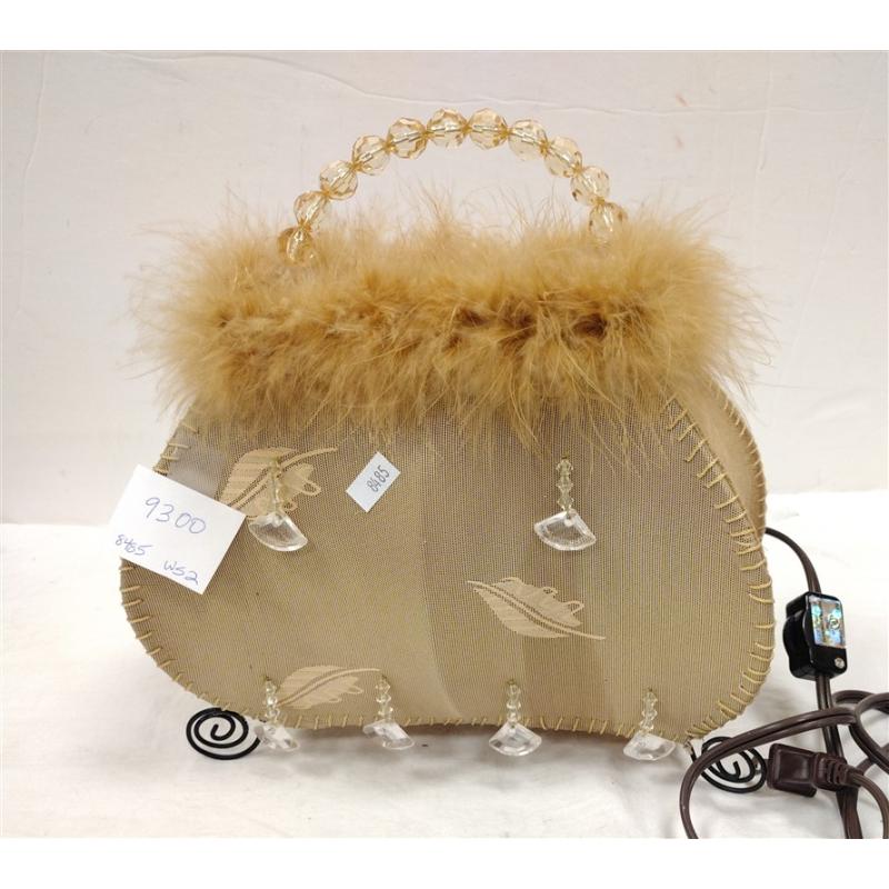 CONTEMPORARY DECORATED PURSE FORM TABLE LAMP