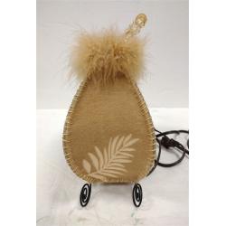 CONTEMPORARY DECORATED PURSE FORM TABLE LAMP