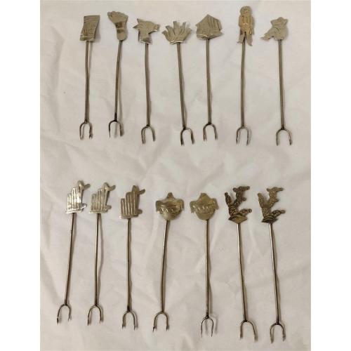 TAXCO SILVER PLATED COCKTAIL PICKS