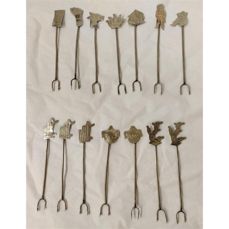 TAXCO SILVER PLATED COCKTAIL PICKS